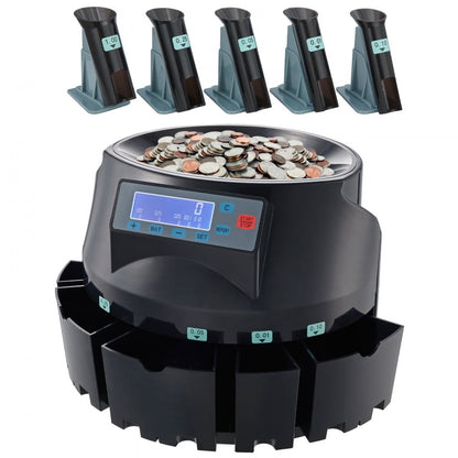 1550 - Efficient VEVOR Coin Sorter for Rapid Counting and Processing