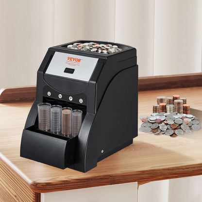 SS1350 - Efficient USD Coin Sorter with 200-Coin Hopper and Auto-Wrapping