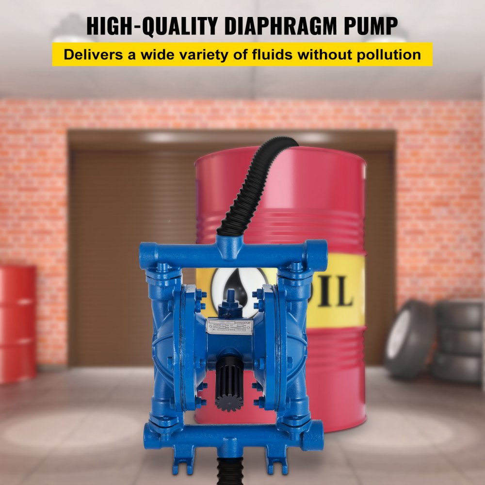 QBK-15 - 3 GPM Air-Operated Diaphragm Pump, Cast Iron for Thick Fluids