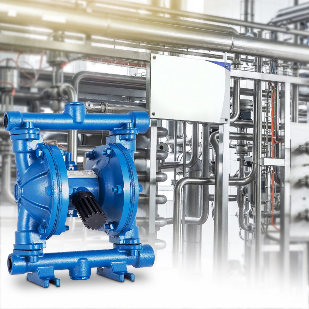 QBK-15 - 3 GPM Air-Operated Diaphragm Pump, Cast Iron for Thick Fluids