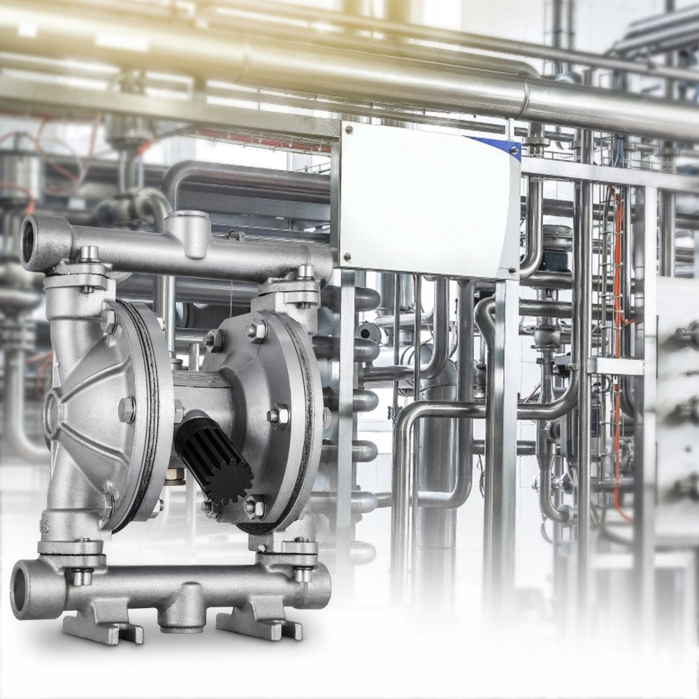 QBK-15P - Stainless Steel Air Diaphragm Pump, 8.8 GPM, Leak-Proof Design