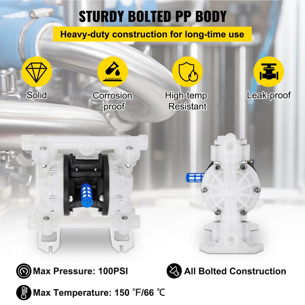QBY4-15 - Durable Air-Operated Diaphragm Pump for Viscous Fluids, 8.8 GPM