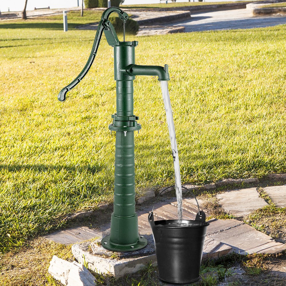 SYBC-6118 - Vintage Cast Iron Hand Pump with 26" Stand, Rust-Resistant