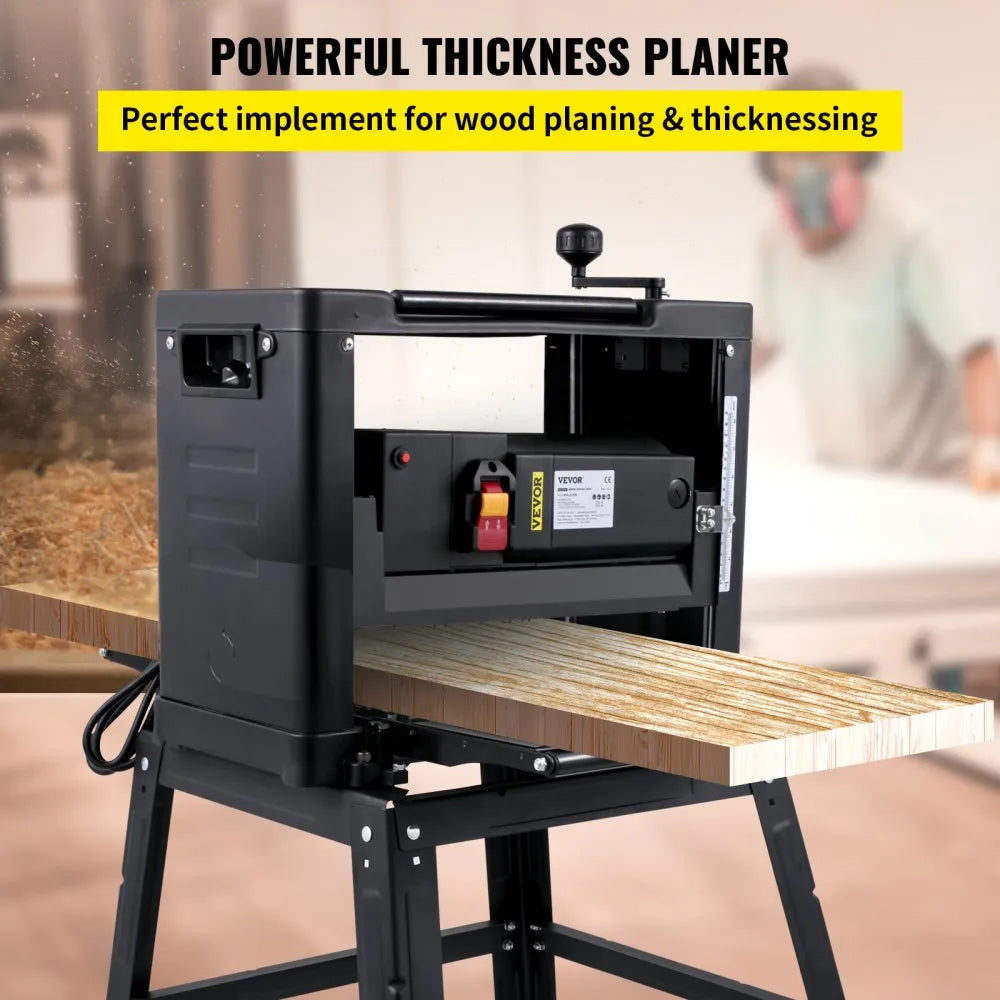 M1B-LS-3301 13" Powerful Thickness Planer with Dust Port & Stand