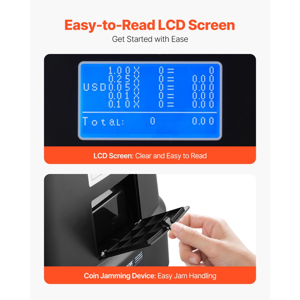 KSW550-4 LDM DM - 300 Coins/Min Coin Counter & Sorter with 2000 Capacity
