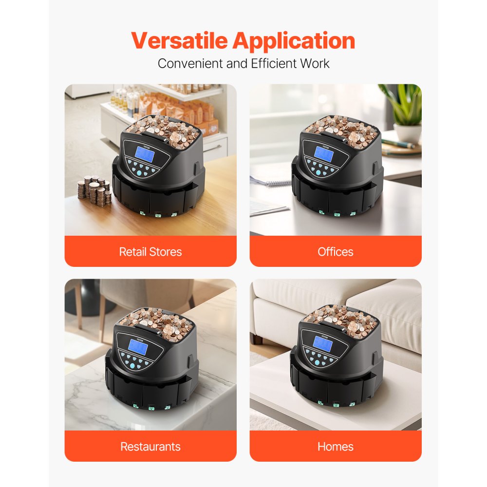 KSW550-4 LDM DM - 300 Coins/Min Coin Counter & Sorter with 2000 Capacity