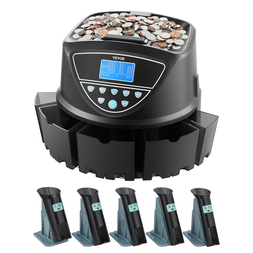 KSW550-4 LDM DM - 300 Coins/Min Coin Counter & Sorter with 2000 Capacity