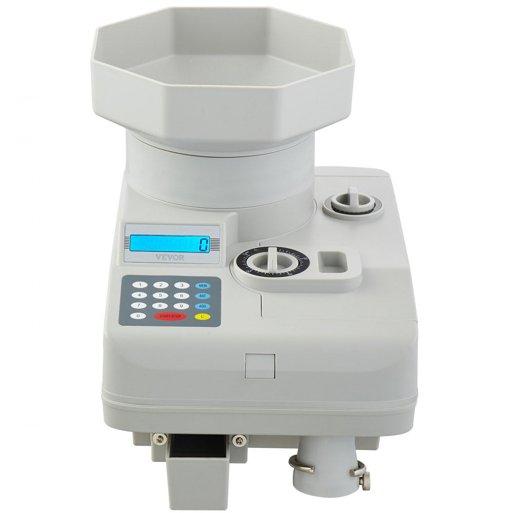 KSW850 - Fast 1300 Coins/Min VEVOR Coin Counter with 11,000 Capacity