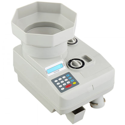 KSW850 - Fast 1300 Coins/Min VEVOR Coin Counter with 11,000 Capacity