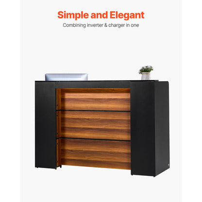 SS-602 - 62-Inch MDF Reception Desk with LED Light Strip