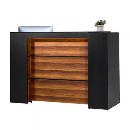 SS-602 - 62-Inch MDF Reception Desk with LED Light Strip