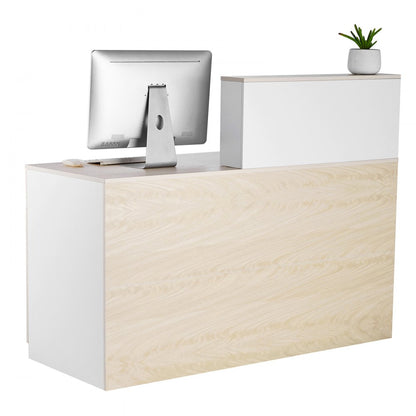 KLFD-04 - Durable MDF Reception Desk with Lockable Drawer & Storage Solutions