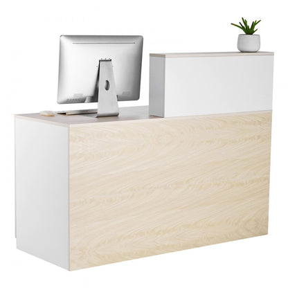 KLFD-04 - Durable MDF Reception Desk with Lockable Drawer & Storage Solutions
