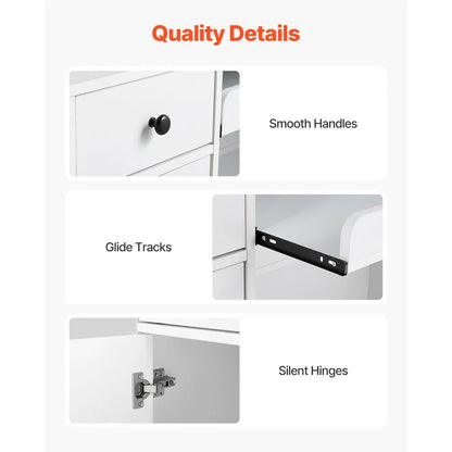 KLFD-01 - Modern MDF Reception Desk with Drawers & USB Ports