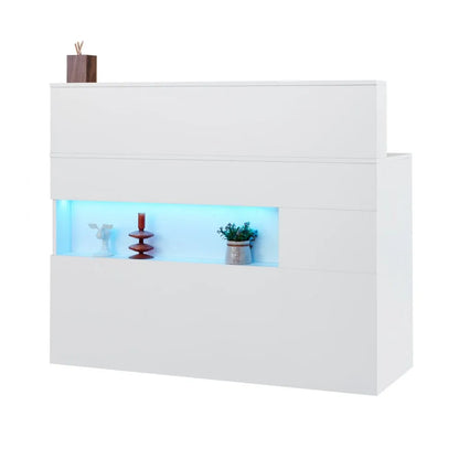 KLFD-01 - Modern MDF Reception Desk with Drawers & USB Ports