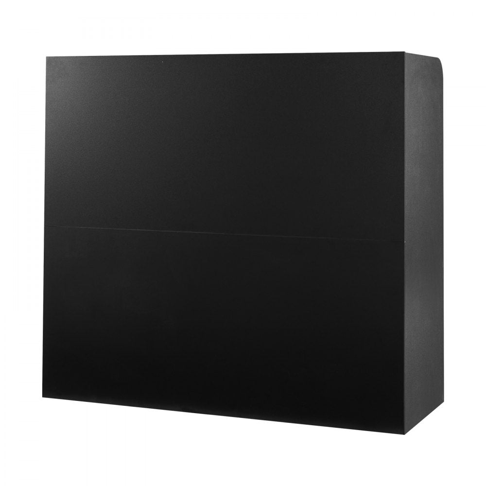 KLFD-03 - Durable Black Reception Desk with Lockable Storage, 47.24" x 18.90" x 43.31"