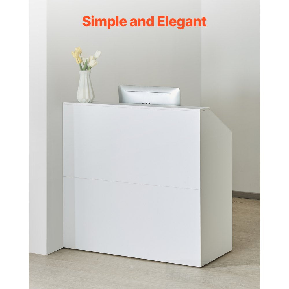 KLFD-05 - Modern MDF Reception Desk, 46.46"x19.69"x43.90", Elegant Design