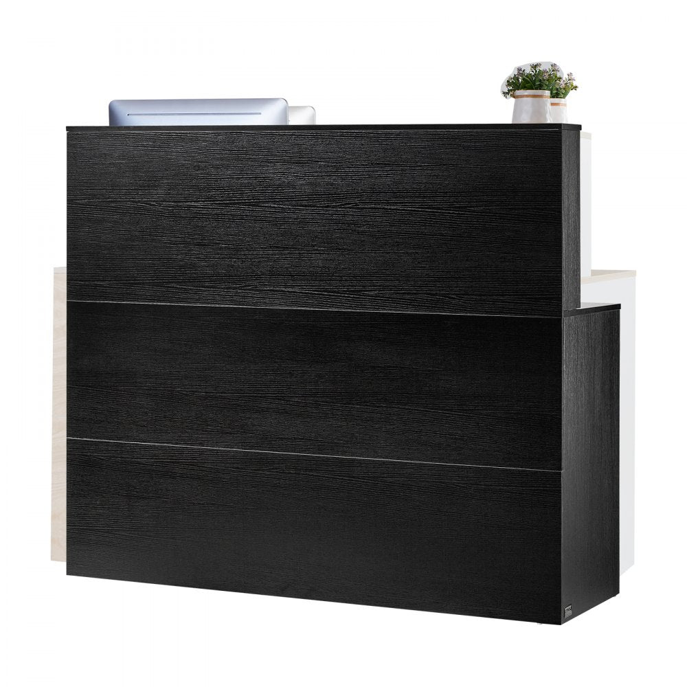 SS-601 - Waterproof L-Shaped MDF Reception Desk with Lockable Storage