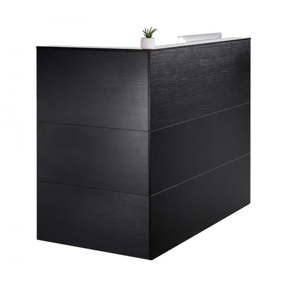 SS-601 - Waterproof L-Shaped MDF Reception Desk with Lockable Storage
