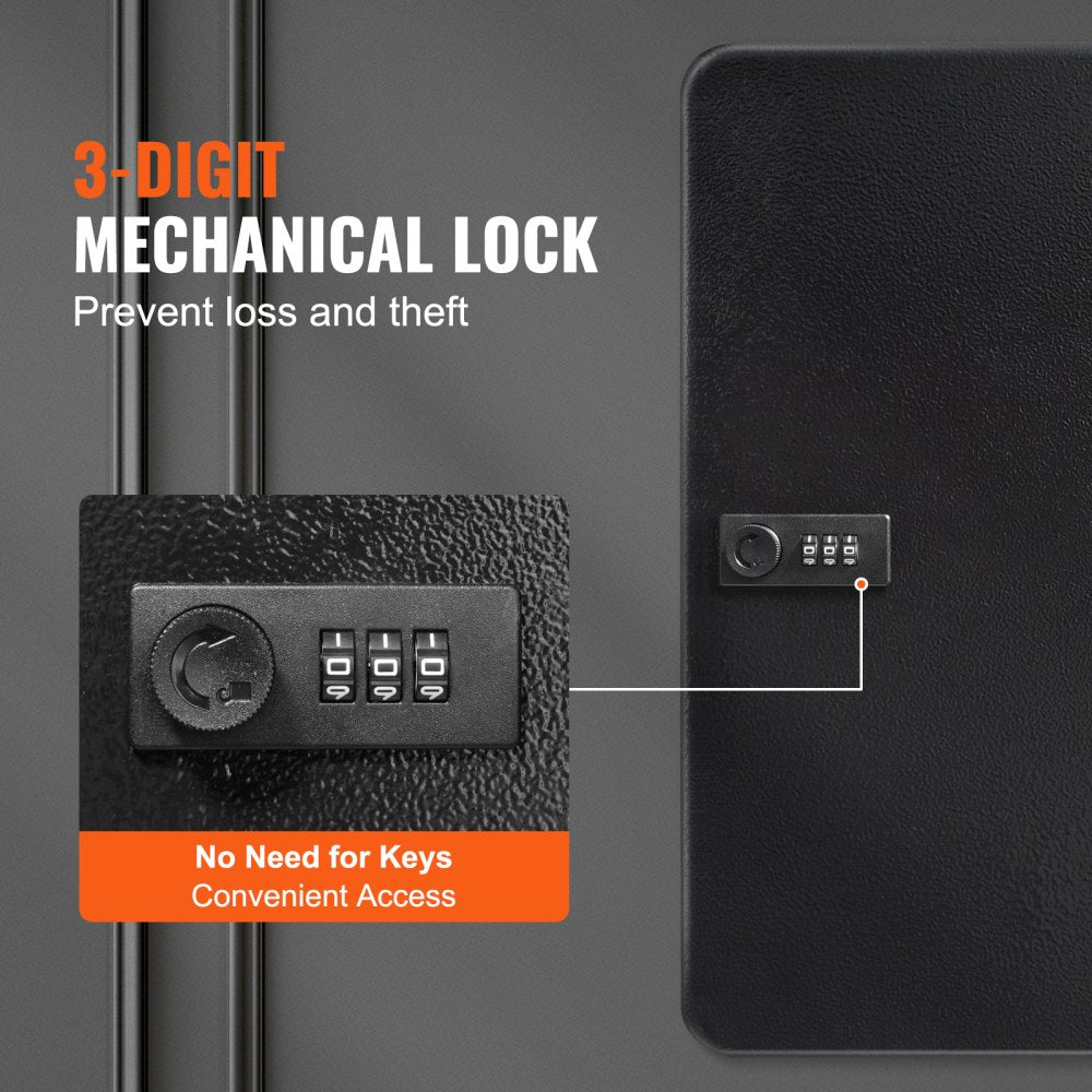 YX-K370-48 - Secure 48-Key Cabinet with Wall Mount & Combination Lock
