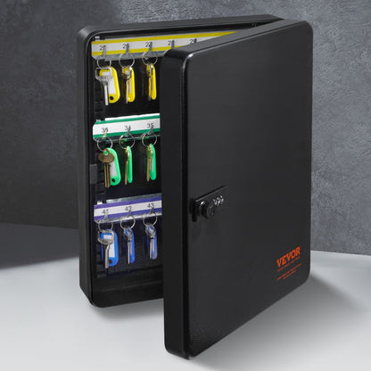 YX-K370-48 - Secure 48-Key Cabinet with Wall Mount & Combination Lock