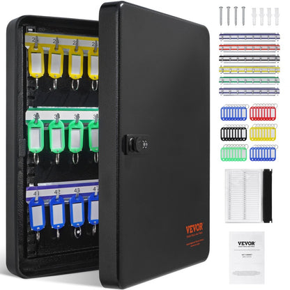 YX-K370-48 - Secure 48-Key Cabinet with Wall Mount & Combination Lock