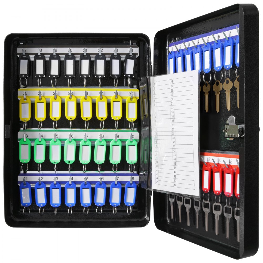 YX-K370-48 - Secure 48-Key Cabinet with Wall Mount & Combination Lock