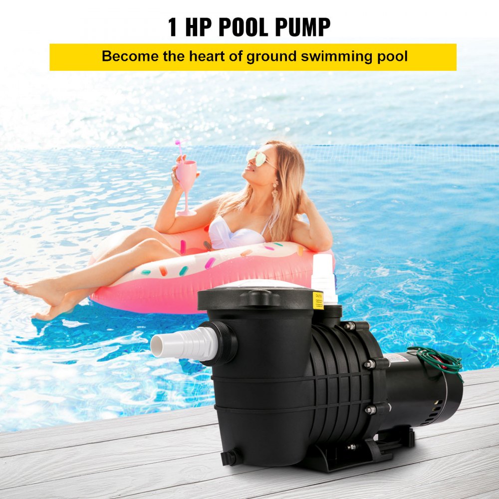 VV-SPP-7503 - 1HP Pool Pump, 5544 GPH Flow Rate, IPX5 Rated Design