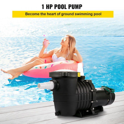 VV-SPP-7503 - 1HP Pool Pump, 5544 GPH Flow Rate, IPX5 Rated Design
