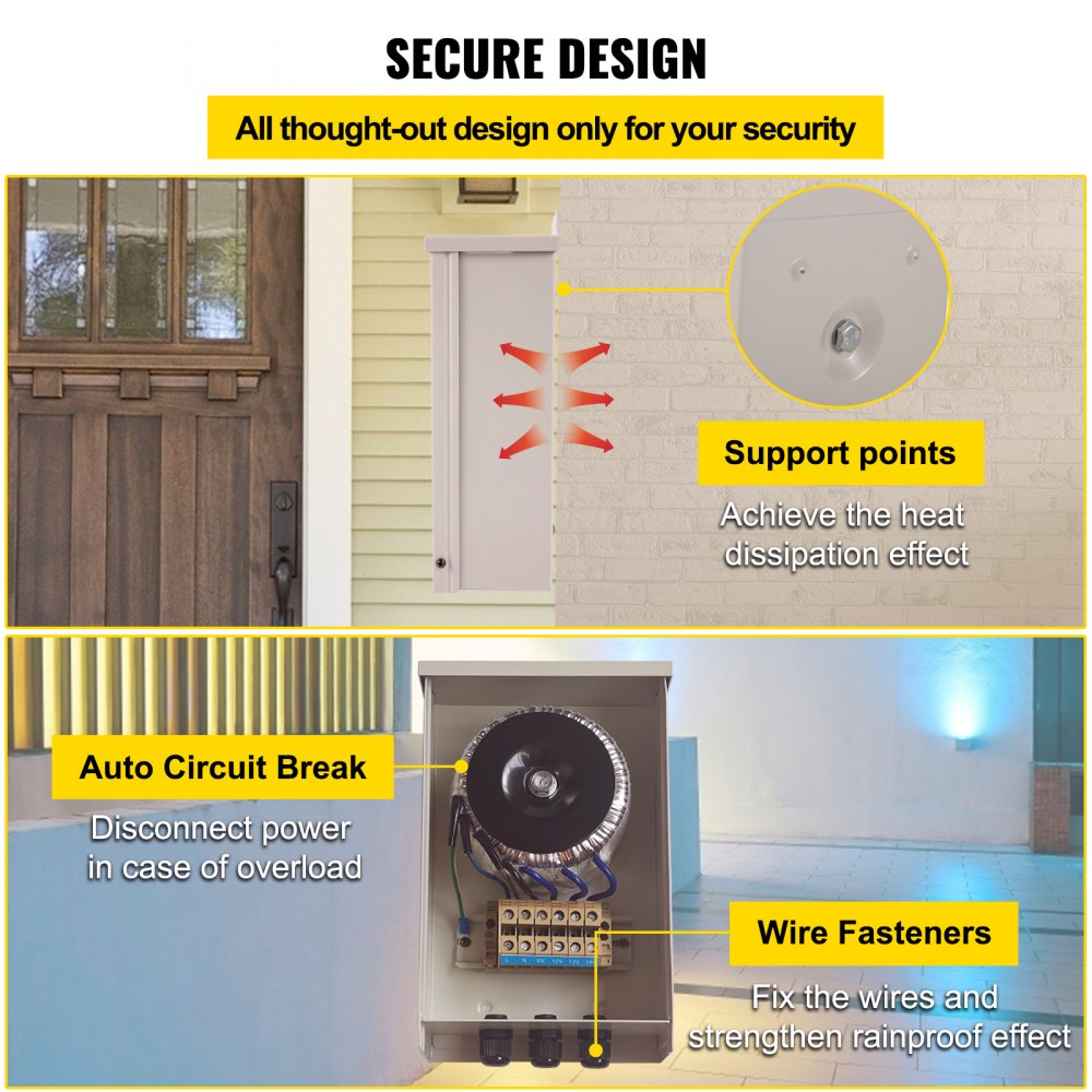 HWBY-3003 - 300W Outdoor Pool Light Transformer with Auto-Reset Safety