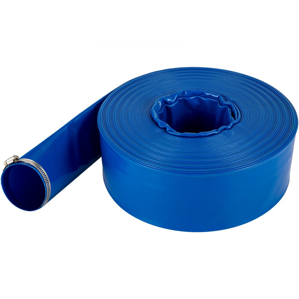 SPDH-8736 - 1.5" x 105' Heavy-Duty PVC Discharge Hose with Clamps