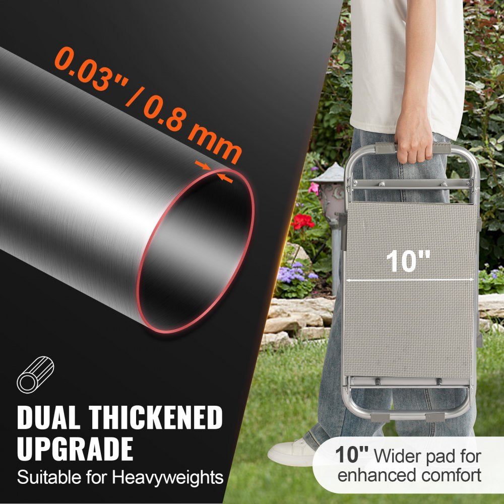 JK601 - Foldable Garden Kneeler and Seat with Tool Bag, Supports 330 lbs