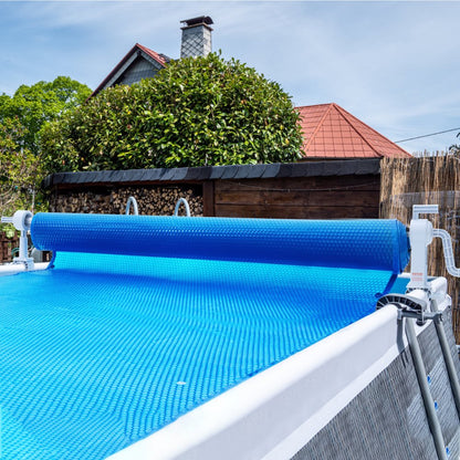 PCR04 - Durable 20 ft Pool Cover Reel, Easy Setup & Anti-Tip Design