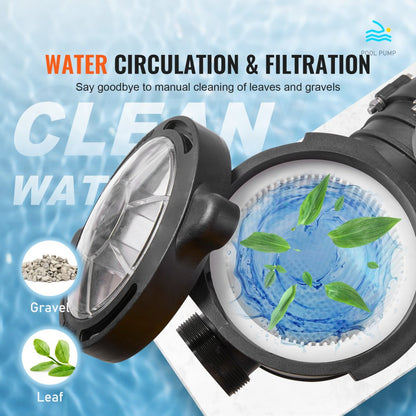 HBP750II - 80 GPM Above-Ground Pool Pump for Efficient Cleaning