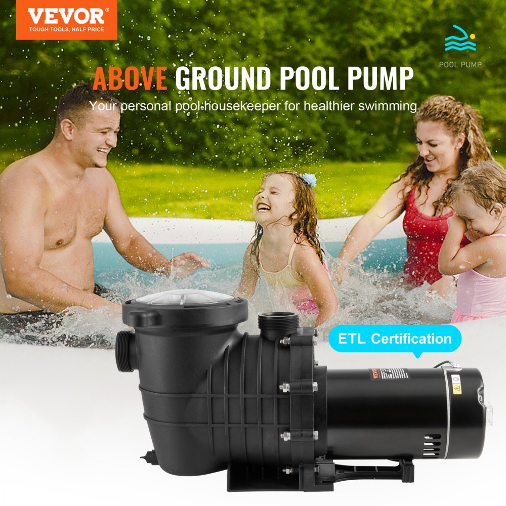 HBP1500II - Powerful 2 HP Pool Pump with 110 GPM Flow Rate