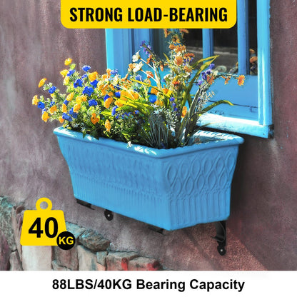 SS-JZ-0001 - Durable Iron Window Box Brackets for Up to 88lbs Support