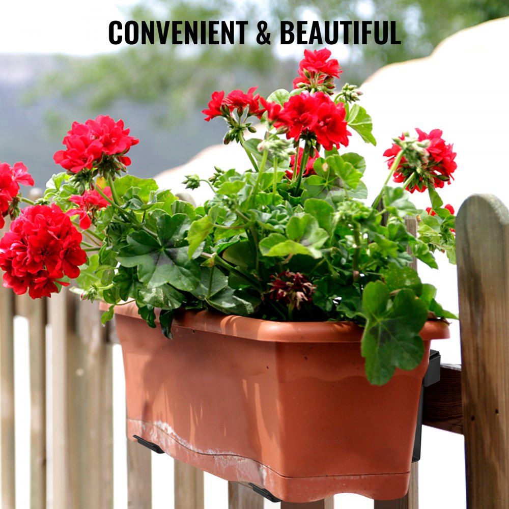 SS-JZ-0001 - Durable Stainless Steel Window Box Brackets, Holds Up to 88lbs