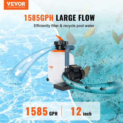 HFP250A-12 - 12-Inch VEVOR Sand Filter Pump, 0.35 HP for Pools
