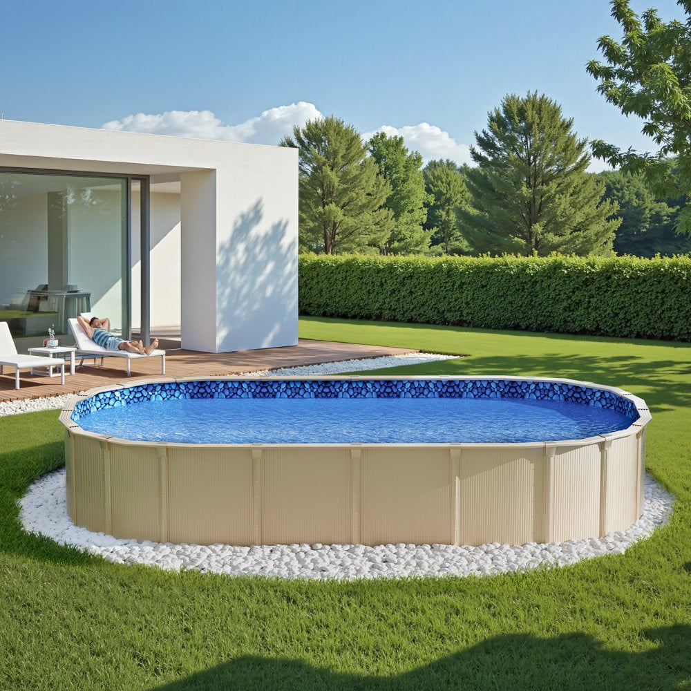 12X24X52X0.32 - Durable 12x24ft Oval Vinyl Pool Liner for 52in Walls