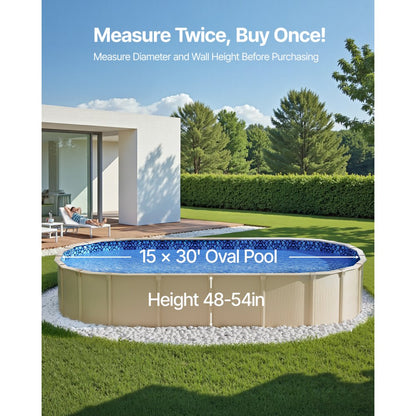 15X30X54X0.32 - Durable Vinyl Liner for 15x30 ft Oval Pools