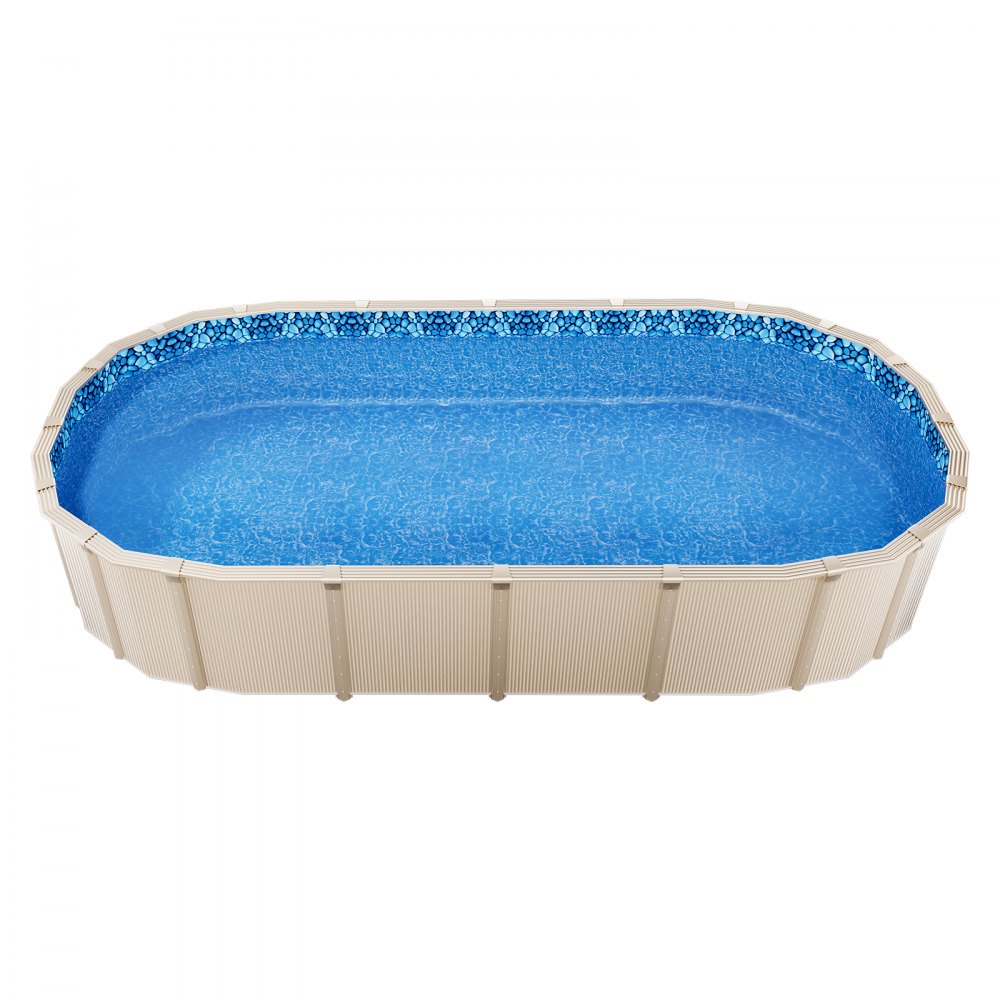 18X33X52X0.32 - Durable 18x33ft Oval Vinyl Pool Liner, 52in Wall Height