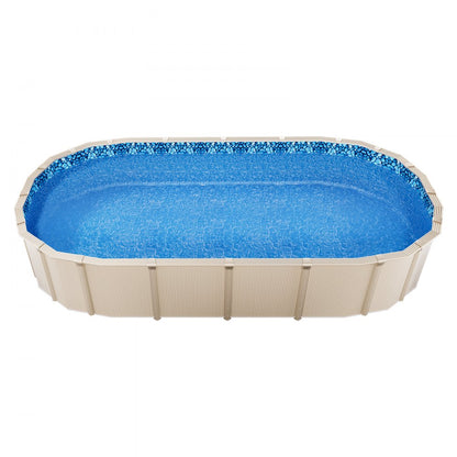 18X33X52X0.32 - Durable 18x33ft Oval Vinyl Pool Liner, 52in Wall Height