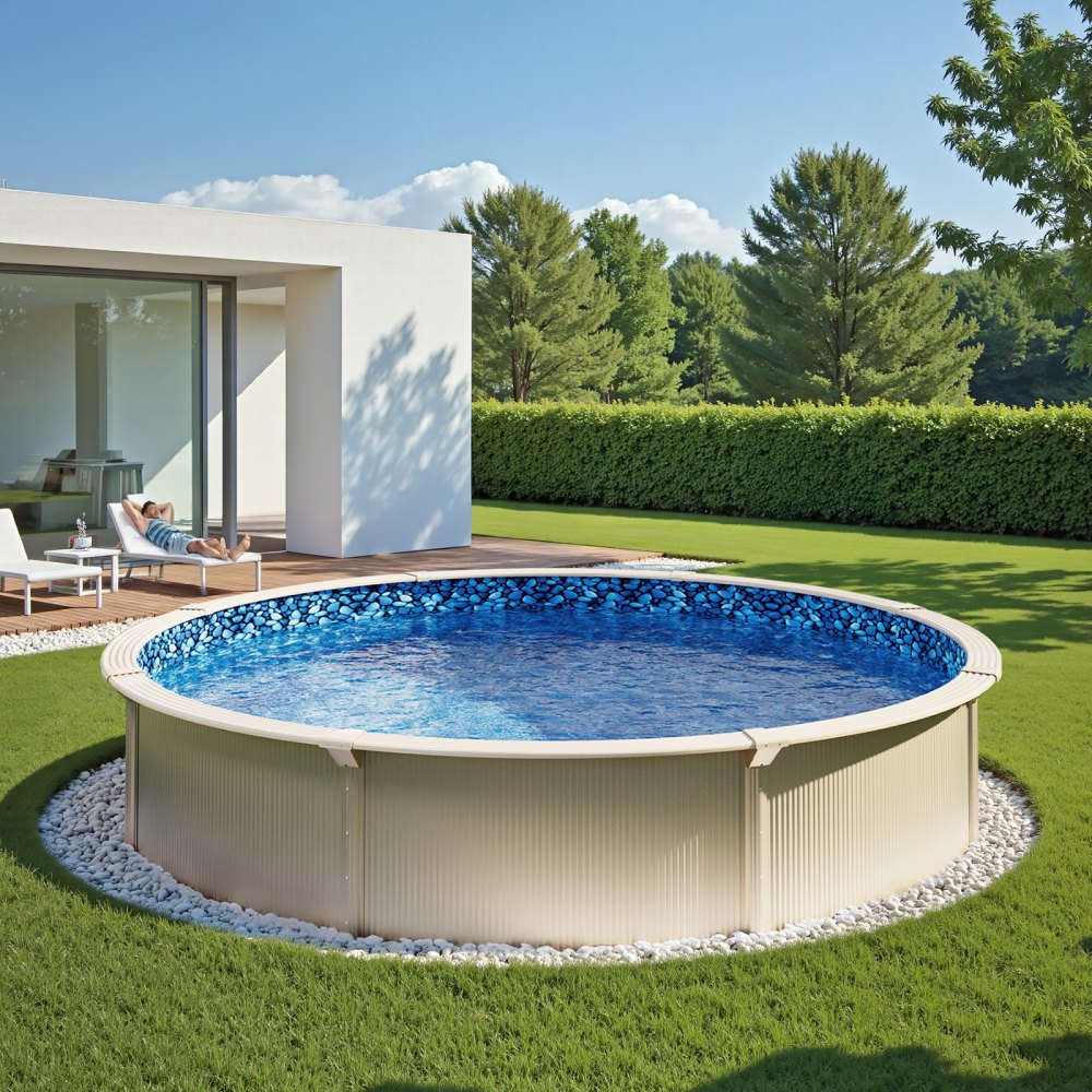 24X54X0.32 - Durable 24ft Round Vinyl Pool Liner for 54in Walls