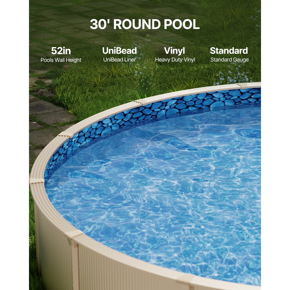 30X52X0.32 - Durable 30ft Round Pool Liner for 52in Walls