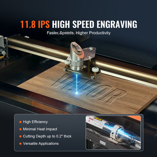 KH-3020 - 12x8" VEVOR 40W Laser Engraver with USB Connectivity