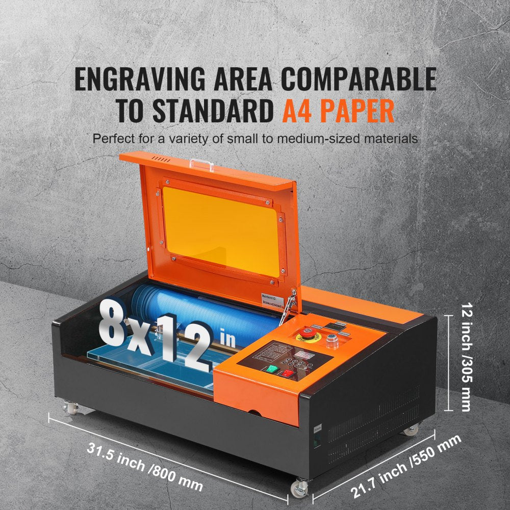 KH-3020 - 12x8" VEVOR 40W Laser Engraver with USB Connectivity