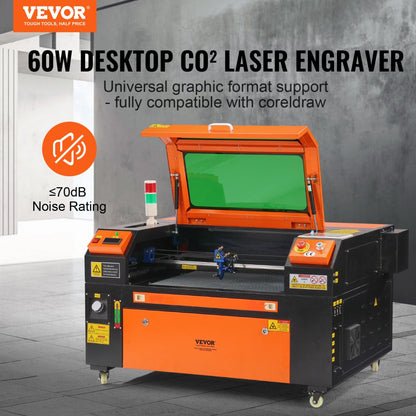KH6040 - 60W CO2 Laser Engraver, 16x24 in Work Area, Ready to Use