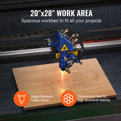 KH7050 - 80W CO2 Laser Engraver, Cuts 0.59" Thick at 19.7 IPS