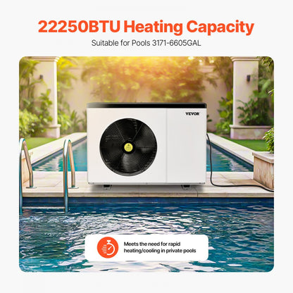 VDPYCA-65 - Efficient 22250 BTU Pool Heat Pump for Fast Heating