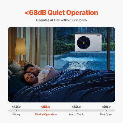 VDPYCA-110 - Electric Pool Heat Pump, 35830 BTU, Quiet & Efficient Heating